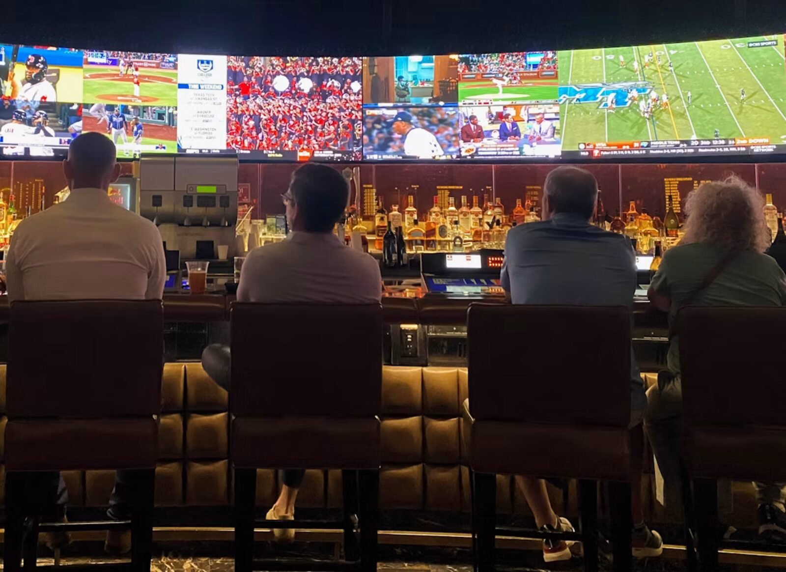 A wall of screens showing multiple live channels at once